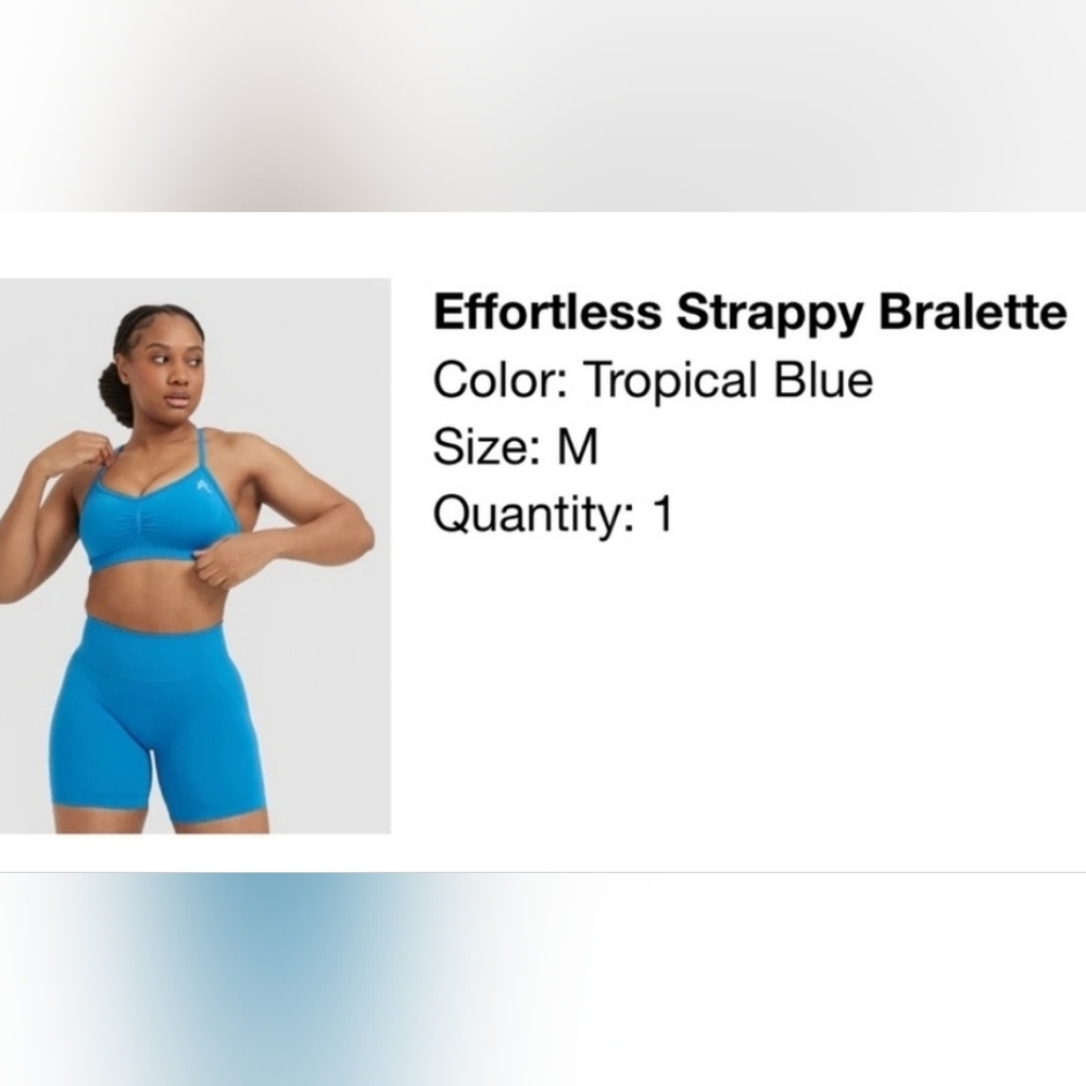 Oner Active Effortless Strappy Bralette - Tropical Blue